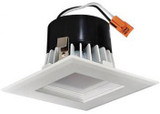 Elco EL441CT5W Modern White 4" Square Baffle Recessed LED Ceiling Light Insert
