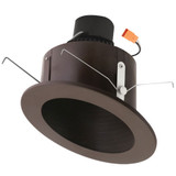 Elco EL713CT5BZ Contemporary Bronze 15W 6 Inch Sloped Ceiling Baffle LED Recessed Lighting Insert