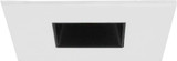 Elco ELK2541B Pex Modern Black/White Ring 2 Inch Square Reflector Can Light