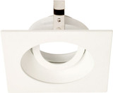 Elco ELK3329W Koto System Pex LED Down Light Modern All White 3" Square Adjustable Gimbal