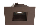 Elco ELK4743BZBZ Flexa Contemporary Ceiling Recessed Light All Bronze 4 Inch Square Baffle for Koto Module