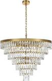 Elegant 1060D32SG Josephine Satin Gold 32" Drop Lighting Fixture