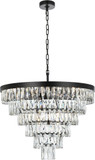 Elegant 1060D27BK Josephine Black 27.5" Pendant Lamp