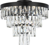 Elegant 1060F18BK Josephine Black Flush Mount Ceiling Light Fixture