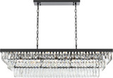 Elegant 1060G48BK Josephine Black 48" Kitchen Island Light