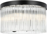 Elegant 1070F16BK Harlow Modern Black 16" Ceiling Lighting Fixture