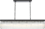 Elegant 1070G49BK Harlow Contemporary Black Island Lighting
