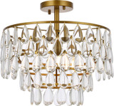 Elegant 1103F16BR Mila Brass 16" Ceiling Lighting