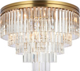 Elegant 1201F32SG/RC Sydney Satin Gold 32" Overhead Lighting Fixture