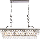 Elegant 1219G40AS Nordic Modern Antique Silver Kitchen Island Light Fixture