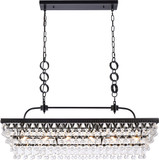 Elegant 1219G40BK Nordic Modern Black Kitchen Island Lighting