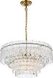 Elegant 1780D21SG Emilia Satin Gold 21" Ceiling Pendant Light