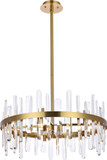 Elegant 2200D25SG Serena Crystal Satin Gold 25" Pendant Lighting Fixture