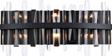 Elegant 2200W24BK Serena Crystal Black 6-Light Bath Wall Sconce