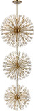 Elegant 2500G44L3SG Vera Satin Gold Drop Ceiling Lighting