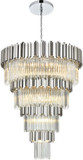 Elegant 3400GR40C Willow Contemporary Chrome Foyer Light Fixture