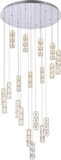 Elegant 3500D38C Polaris Chrome LED Multi Pendant Hanging Light