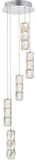 Elegant 3500D5RC Polaris Chrome LED Multi Pendant Lamp