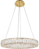 Elegant 3503D23G Monroe Gold LED 23.5" Pendant Light