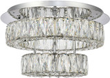 Elegant 3503F18L2C Monroe Chrome LED Flush Mount Lighting