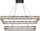 Elegant 3504G42L2BK Monroe Crystal Black LED Island Light Fixture