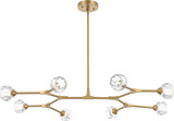 Elegant 3508D45G Zayne Gold and Clear Lighting Chandelier