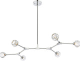 Elegant 3508D50C Zayne Chrome and Clear Hanging Chandelier
