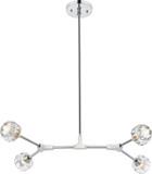Elegant 3508D30C Zayne Chrome and Clear Chandelier Light