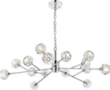 Elegant 3509D42C Graham Chrome and Clear Chandelier Light