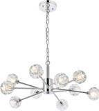 Elegant 3509D29C Graham Chrome and Clear Lighting Chandelier