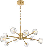 Elegant 3509D29G Graham Gold and Clear Chandelier Light