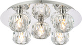Elegant 3509F16C Graham Chrome and Clear Ceiling Light Fixture