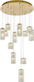 Elegant 3680D28SG Aston Satin Gold LED Multi Drop Ceiling Lighting