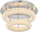 Elegant 3800F18L2C Bowen Chrome LED 18" Ceiling Lighting Fixture