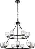 Elegant 5100L236BK Cadence Modern Black Chandelier Lighting
