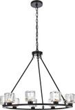 Elegant 5100D32BK Cadence Contemporary Black Lighting Chandelier