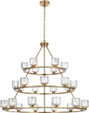 Elegant 5100L348SG Cadence Modern Satin Gold Chandelier Light