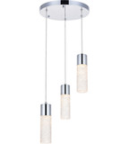 Elegant 5200D12C Constellation Modern Chrome LED Multi Hanging Light Fixture