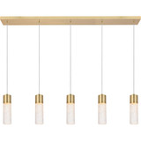Elegant 5200D42G Constellation Contemporary Gold LED Multi Drop Ceiling Light Fixture