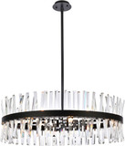 Elegant 6200D36BK Serephina Crystal Black 36" Pendant Lighting