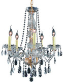 Elegant 7955D21G-RC Verona Gold Mini Chandelier Light