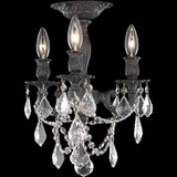 Elegant 9203F13DB-RC Rosalia Dark Bronze Flush Mount Light Fixture