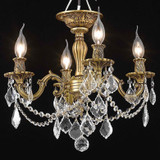 Elegant 9204F17FG-RC Rosalia French Gold Flush Mount Ceiling Light Fixture