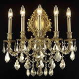 Elegant 9605W21FG-GT-RC Monarch French Gold Wall Light Sconce