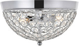 Elegant LD5012F10C Taye Chrome And Clear 10" Overhead Lighting