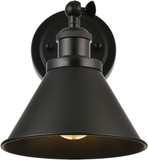 Elegant LD7324W7BLK Bentley Retro Black Living District Wall Light Fixture