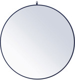Elegant MR4064BL Rowan Blue Wall Mounted Mirror