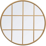 Elegant MR633232BR Motif Brass Mirror