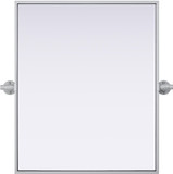 Elegant MR6H2024SIL Amoura Contemporary Silver 20" Wall Mounted Mirror