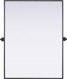Elegant MR6H4030BLK Amoura Contemporary Black 40" Wall Mounted Mirror